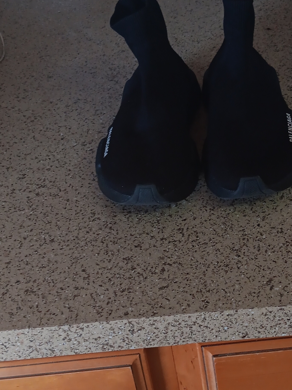 Balenciaga Men's Black Slip-On Sock Sneakers - Picture 3 of 8
